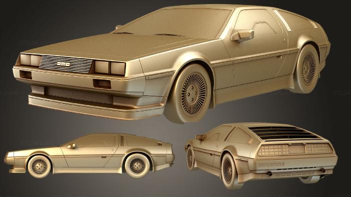 Автомобили и транспорт (ДеЛореан, CARS_1262) 3D модель для ЧПУ станка
